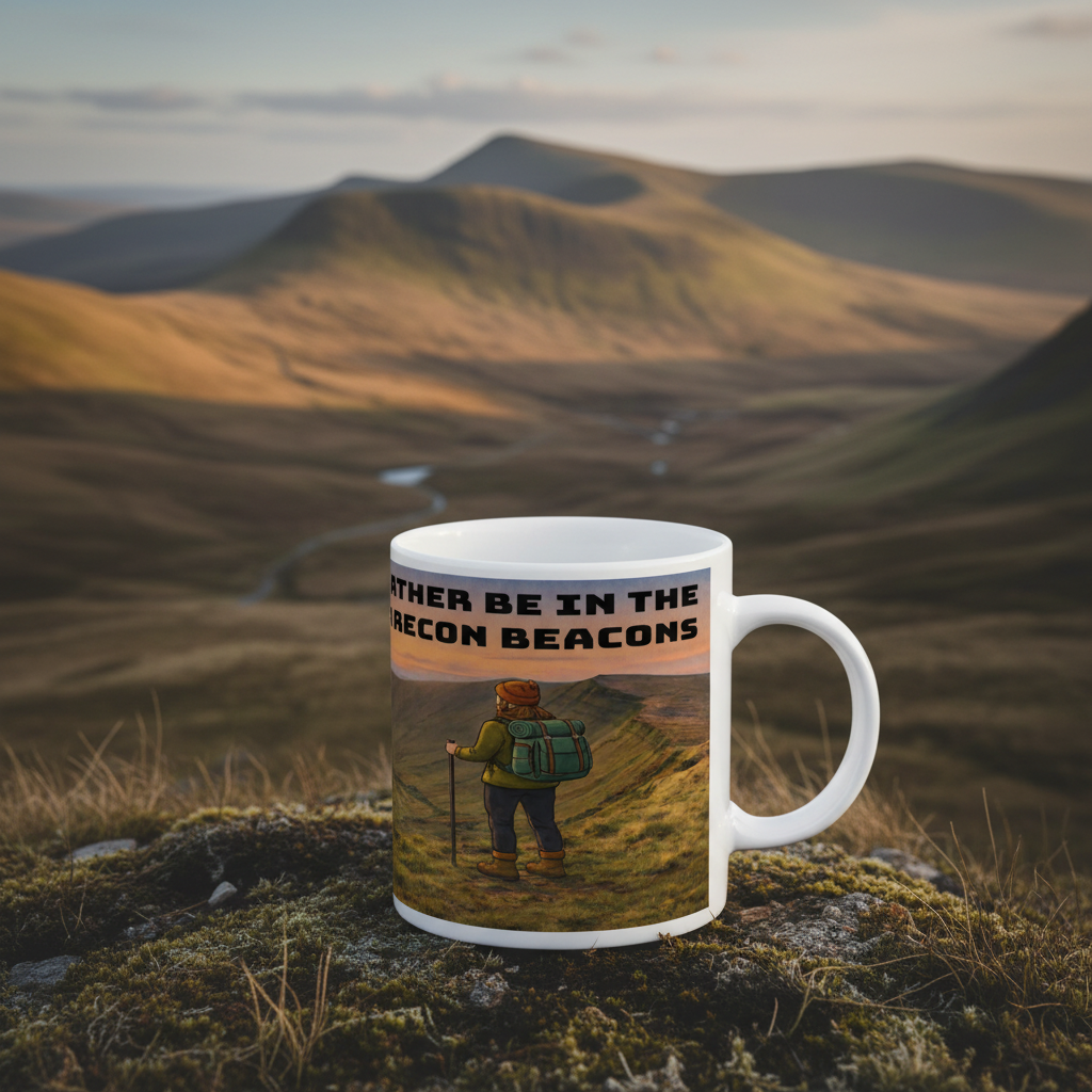 Ceramic Mug 11oz – I'd Rather Be in the Brecon Beacons for Her | Hiking Gift