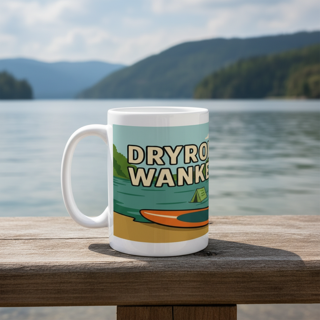 Ceramic Mug 15oz – Dryrobe Wanker for Him | Funny Outdoor Swim Gift