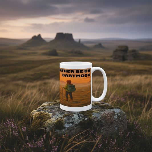 Ceramic Mug 15oz – I'd Rather Be on Dartmoor for Her | Hiking Gift