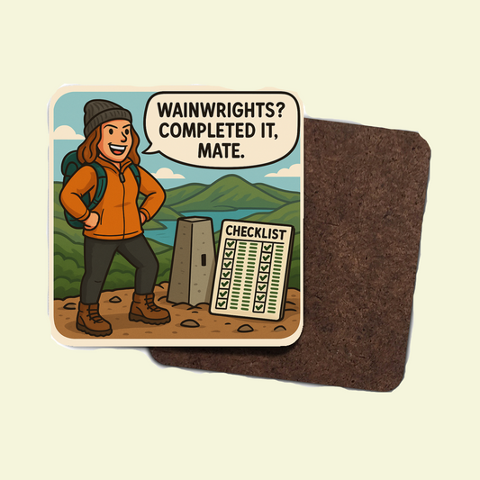 Wainwrights Completed It Mate Coaster – Funny Hiking Gift for Her | Set of 4