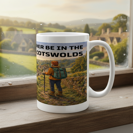 Ceramic Mug 15oz – I'd Rather Be in the Cotswolds for Him | Hiking Gift