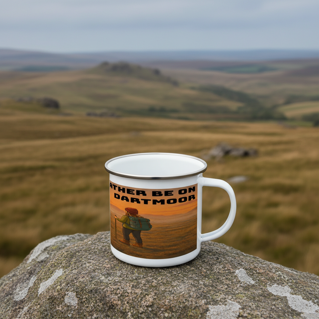 Enamel Mug 12oz – I'd Rather Be on Dartmoor for Her | Camping Gift