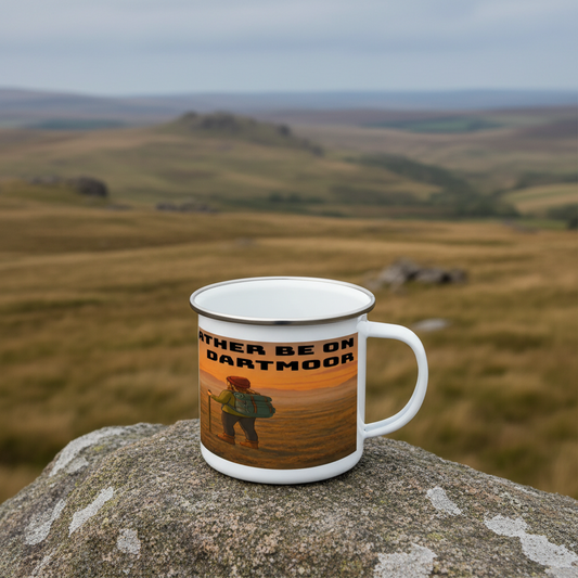 Enamel Mug 12oz – I'd Rather Be on Dartmoor for Her | Camping Gift