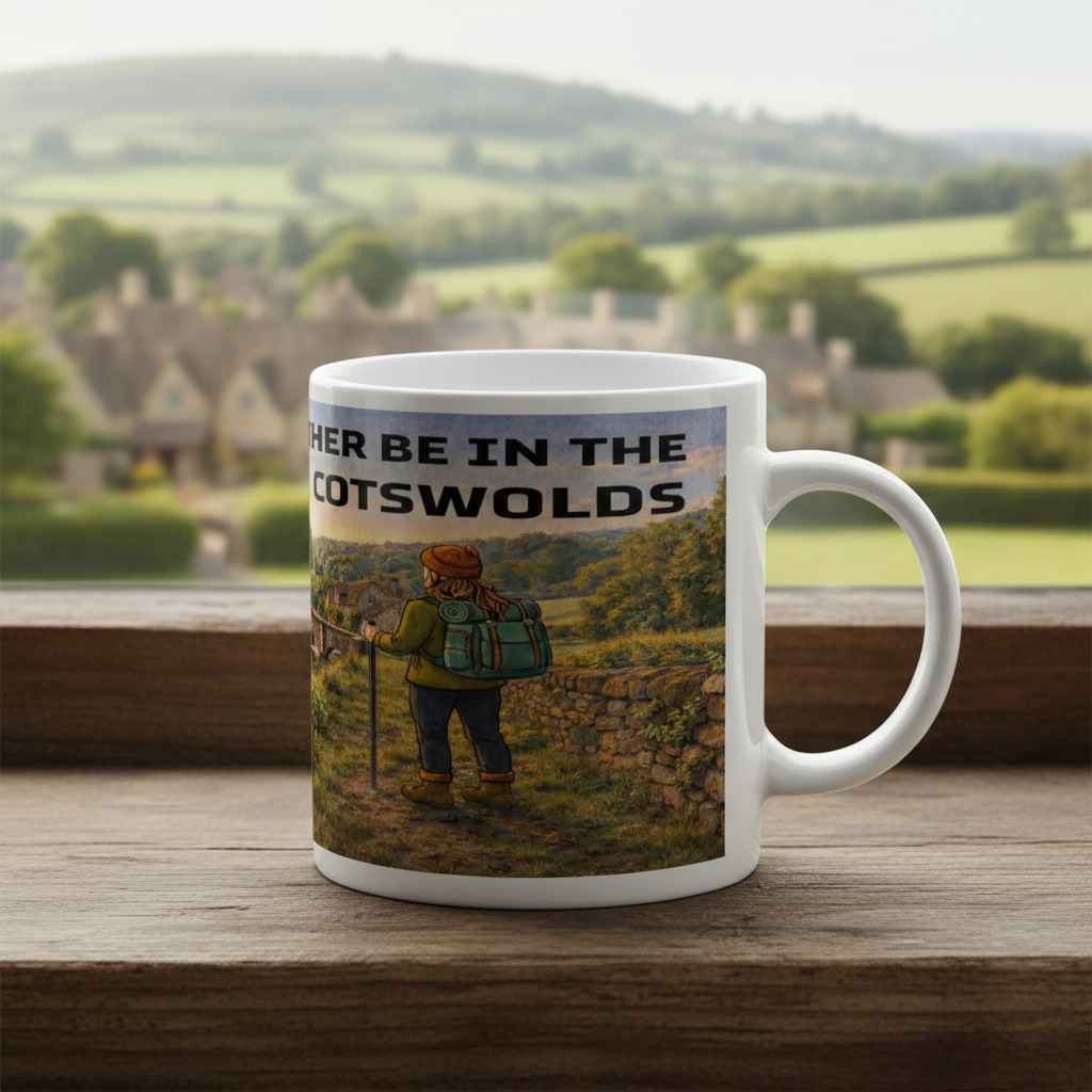 Ceramic Mug 11oz – I'd Rather Be in the Cotswolds for Her | Hiking Gift