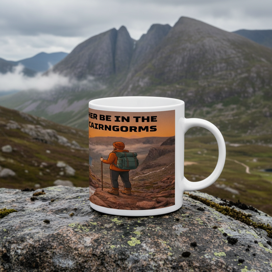 Ceramic Mug 11oz – I'd Rather Be in the Cairngorms for Him | Hiking Gift