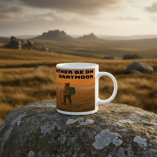 Ceramic Mug 11oz – I'd Rather Be on Dartmoor for Him | Hiking Gift