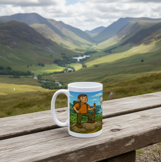 Wainwright Wanker Mug for Him – Funny Lake District Hiking Gift | 15oz Ceramic Mug