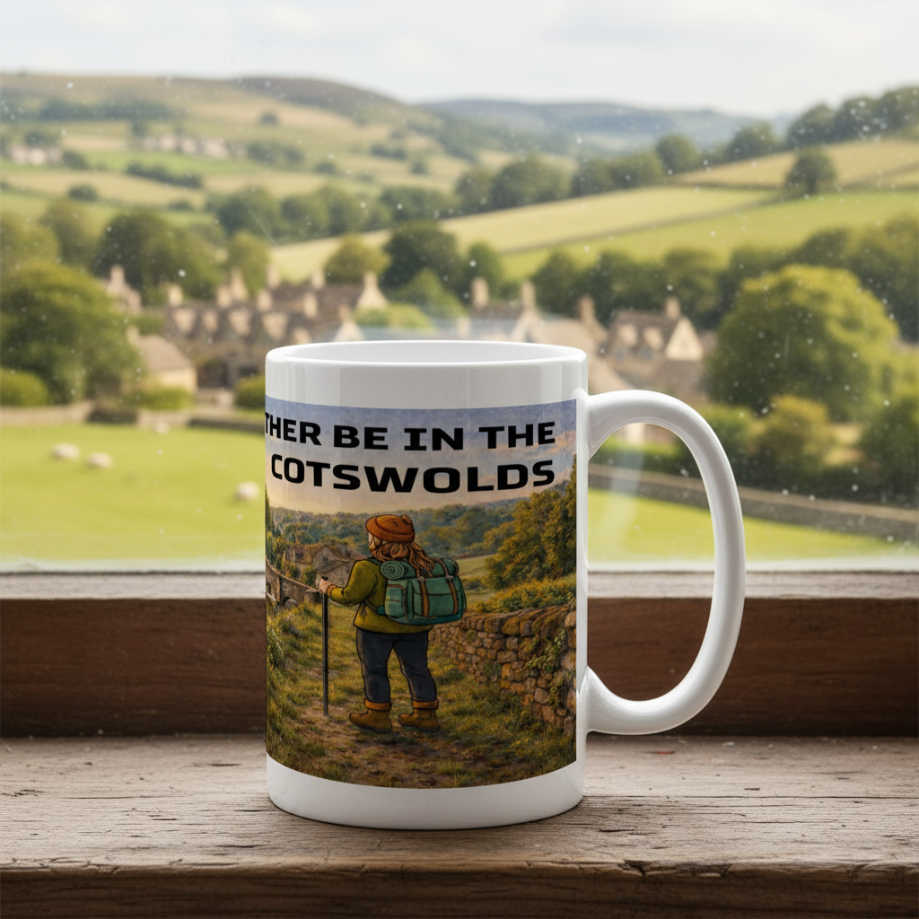 Ceramic Mug 15oz – I'd Rather Be in the Cotswolds for Her | Hiking Gift