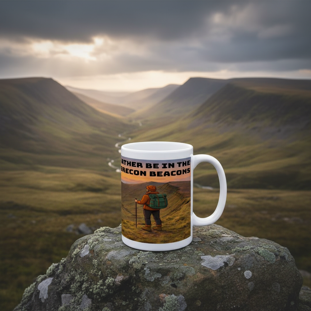 Ceramic Mug 15oz – I'd Rather Be in the Brecon Beacons for Him | Hiking Gift