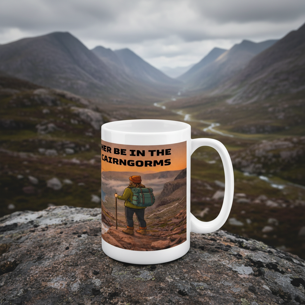 Ceramic Mug 15oz – I'd Rather Be in the Cairngorms for Her | Hiking Gift