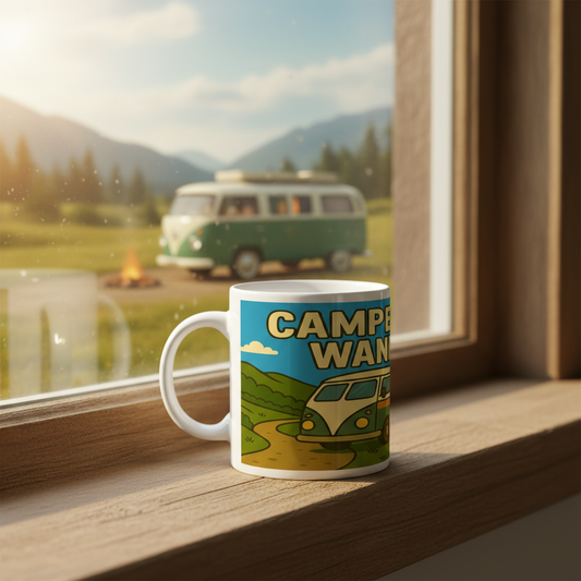 Ceramic Mug 11oz – Campervan Wanker for Him | Funny Camping Gift